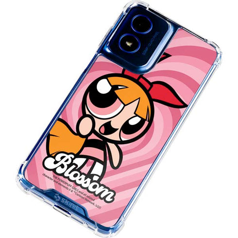 Cartoon Network Powerpuff Girls Blossom Pink Hearts Moto G Play 4G (2024) Clear Case
