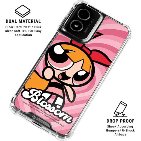 Cartoon Network Powerpuff Girls Blossom Pink Hearts Moto G Power 5G (2024) Clear Case