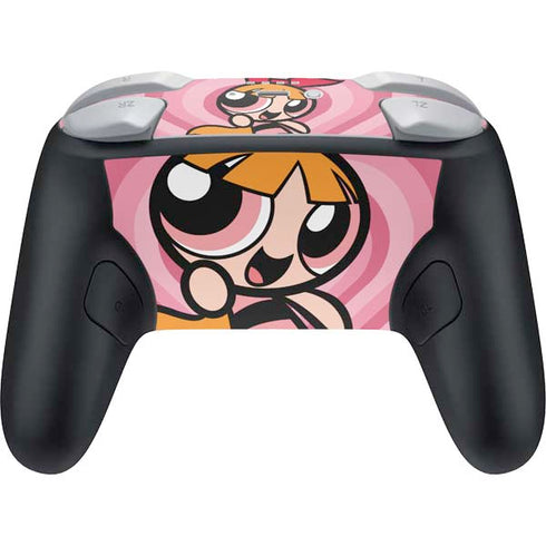 Cartoon Network Powerpuff Girls Blossom Pink Hearts Nintendo Switch 2 (2025) Pro Controller Skin