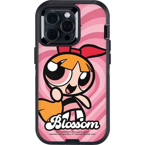 Cartoon Network Powerpuff Girls Blossom Pink Hearts Otterbox Defender iPhone Skin