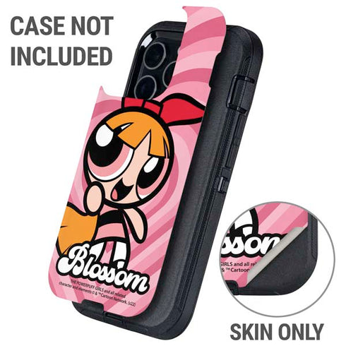 Cartoon Network Powerpuff Girls Blossom Pink Hearts Otterbox Defender iPhone Skin