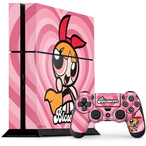 Cartoon Network Powerpuff Girls Blossom Pink Hearts PlayStation PS4 Skins