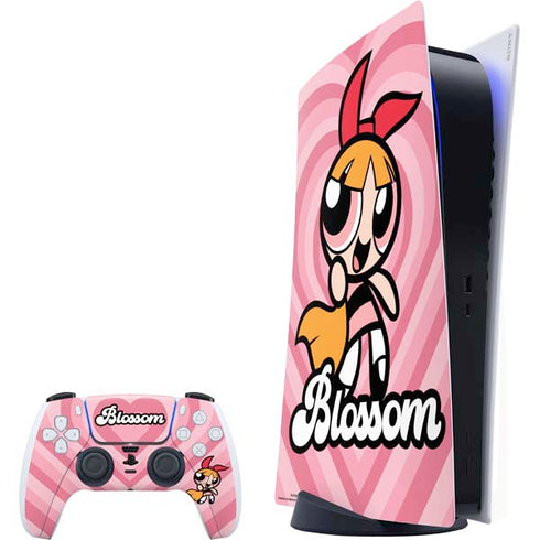 Cartoon Network Powerpuff Girls Blossom Pink Hearts PlayStation PS5 Skins