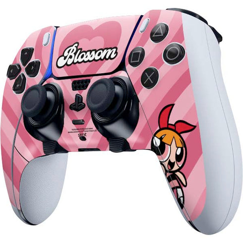 Cartoon Network Powerpuff Girls Blossom Pink Hearts PS5 DualSense Edge Pro Controller Skin