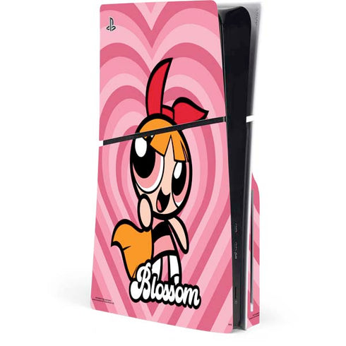 Cartoon Network Powerpuff Girls Blossom Pink Hearts PlayStation PS5 Skins