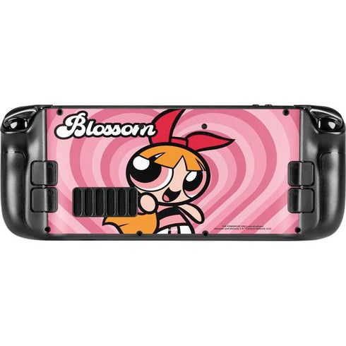 Cartoon Network Powerpuff Girls Blossom Pink Hearts Steam Deck Handheld Gaming Computer Skin