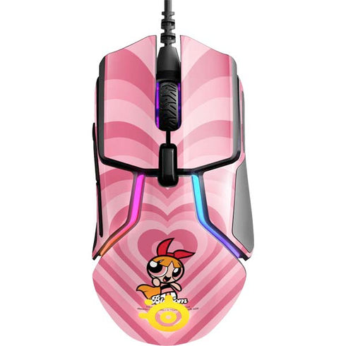 Cartoon Network Powerpuff Girls Blossom Pink Hearts SteelSeries Rival 600 Gaming Mouse Skin