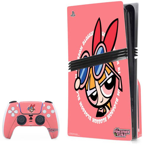 Cartoon Network Powerpuff Girls Blossom PS5 Pro Disk Bundle Skin