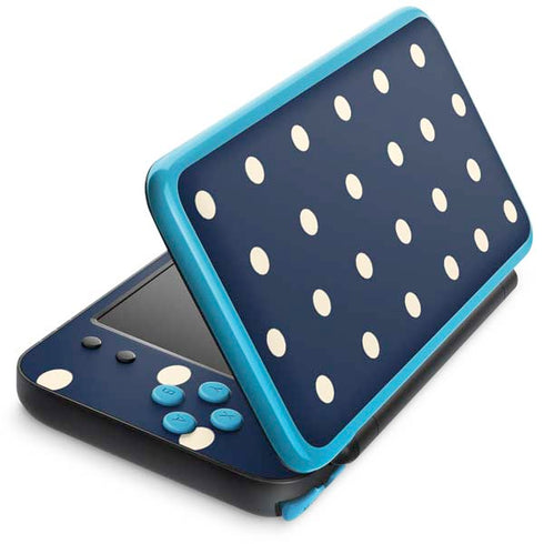 Blue and Cream Polka Dots Nintendo Skins
