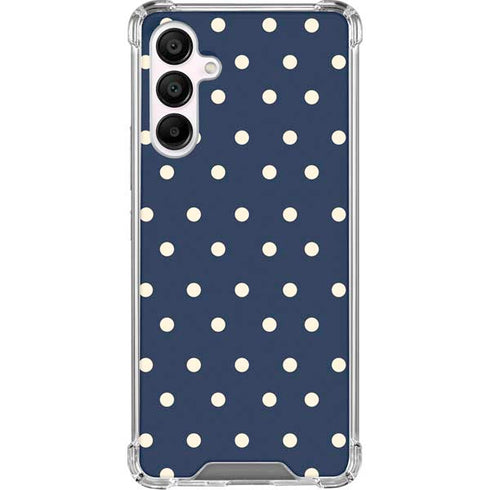 Blue and Cream Polka Dots Galaxy A16 5G Clear Case