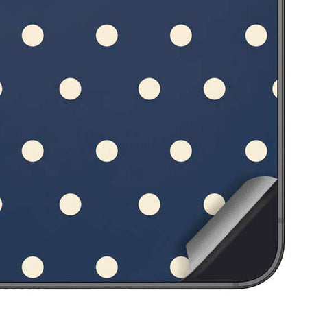 Blue and Cream Polka Dots Galaxy A16 5G Skin