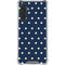 Blue and Cream Polka Dots Galaxy A17 Clear Case
