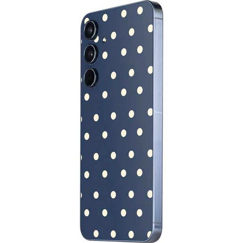 Blue and Cream Polka Dots Galaxy A35 5G Skin