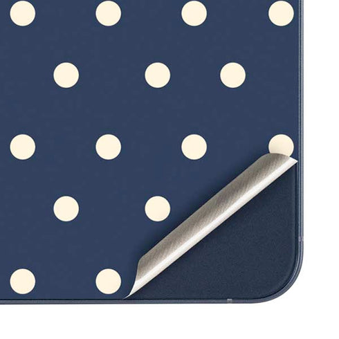 Blue and Cream Polka Dots Galaxy A35 5G Skin