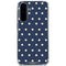 Blue and Cream Polka Dots Galaxy A36 5G Clear Case