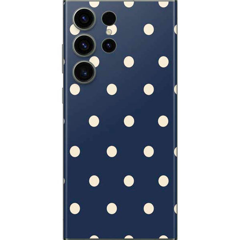 Blue and Cream Polka Dots Galaxy Skins