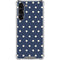 Blue and Cream Polka Dots Galaxy S24 FE Clear Case
