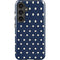 Blue and Cream Polka Dots Galaxy S25 Impact Case