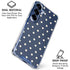 Blue and Cream Polka Dots Galaxy S25 Clear Case