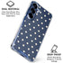 Blue and Cream Polka Dots Galaxy S25 Plus Clear Case