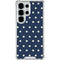 Blue and Cream Polka Dots Galaxy S25 Ultra Clear Case
