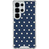 Blue and Cream Polka Dots Galaxy S25 Ultra Clear Case