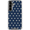 Blue and Cream Polka Dots Galaxy S26 Clear Case