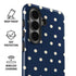 Blue and Cream Polka Dots Galaxy S26 Impact Case