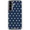 Blue and Cream Polka Dots Galaxy S26 Plus Clear Case