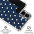 Blue and Cream Polka Dots Galaxy S26 Plus Clear Case