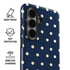 Blue and Cream Polka Dots Galaxy S26 Plus Impact Case