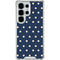 Blue and Cream Polka Dots Galaxy S26 Ultra Clear Case