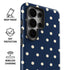 Blue and Cream Polka Dots Galaxy S26 Ultra Impact Case