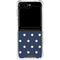 Blue and Cream Polka Dots Galaxy Z Flip6 Clear Case