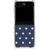 Blue and Cream Polka Dots Galaxy Z Flip6 Clear Case
