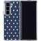 Blue and Cream Polka Dots Galaxy Z Fold5 5G Clear Case