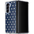 Blue and Cream Polka Dots Galaxy Z Fold5 5G Clear Case