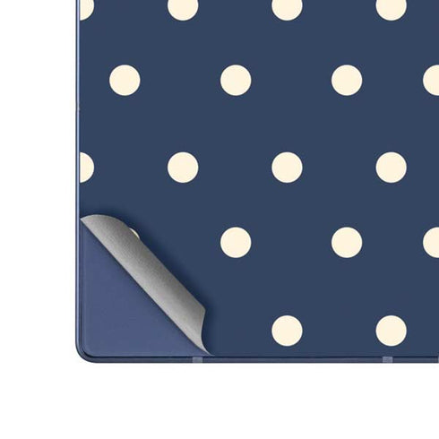 Blue and Cream Polka Dots Galaxy Z Fold6 Skin