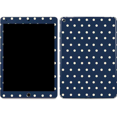 Blue and Cream Polka Dots iPad Skins