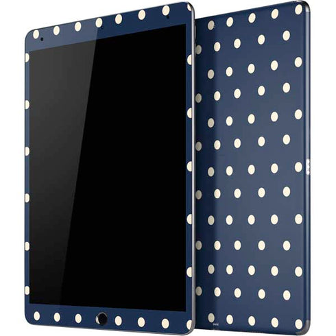 Blue and Cream Polka Dots iPad Skins