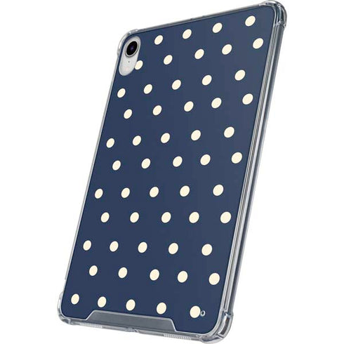 Blue and Cream Polka Dots iPad 11th Gen (2025) Clear Case
