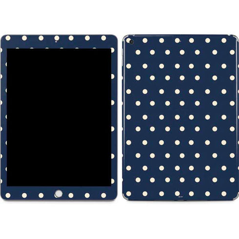 Blue and Cream Polka Dots Apple iPad Skin