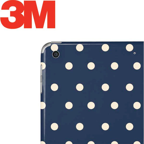 Blue and Cream Polka Dots Apple iPad Skin
