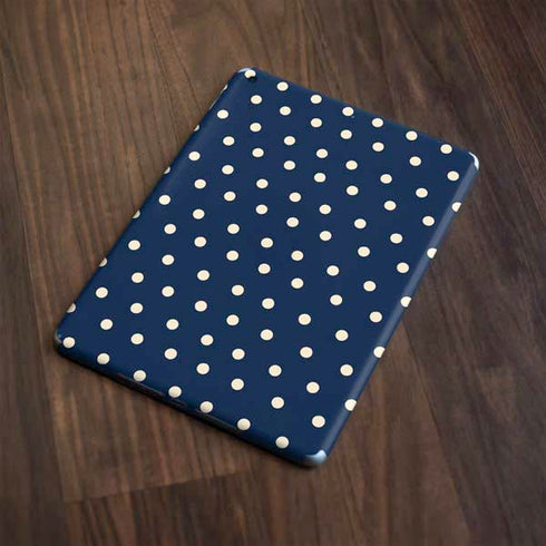 Blue and Cream Polka Dots Apple iPad Skin