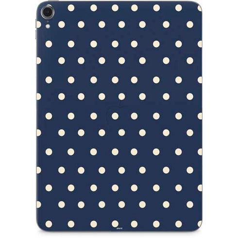 Blue and Cream Polka Dots Apple iPad Pro Skin