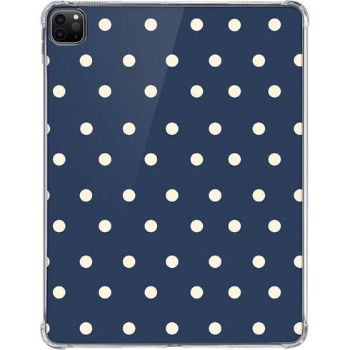 Blue and Cream Polka Dots iPad Pro 11in (2024) Clear Case