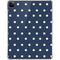 Blue and Cream Polka Dots iPad Pro 11in (2024) Clear Case