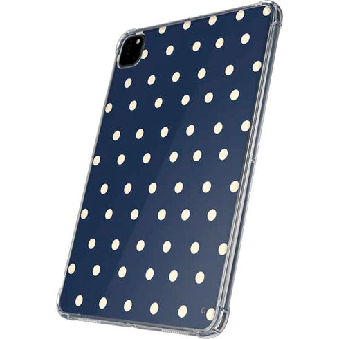 Blue and Cream Polka Dots iPad Pro 11in (2024) Clear Case