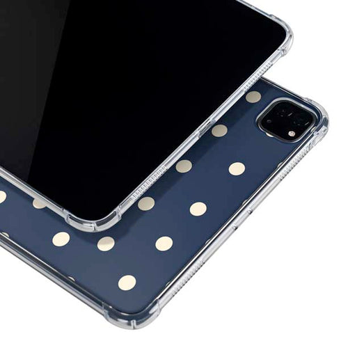 Blue and Cream Polka Dots iPad Cases