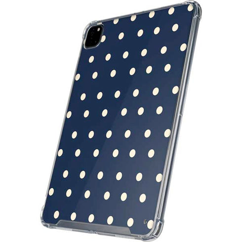 Blue and Cream Polka Dots iPad Cases